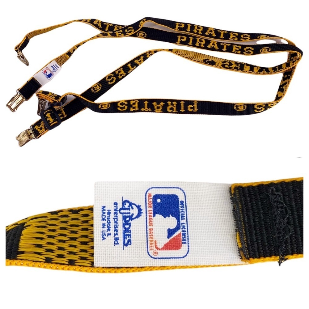 Cuddles Enterprises Vintage USA Pittsburgh Pirates MLB  Licensed Suspenders
